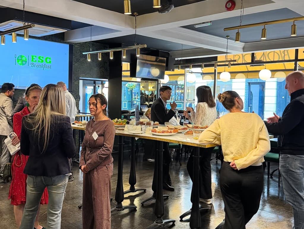 ESG Breakfast networking event attended by the team